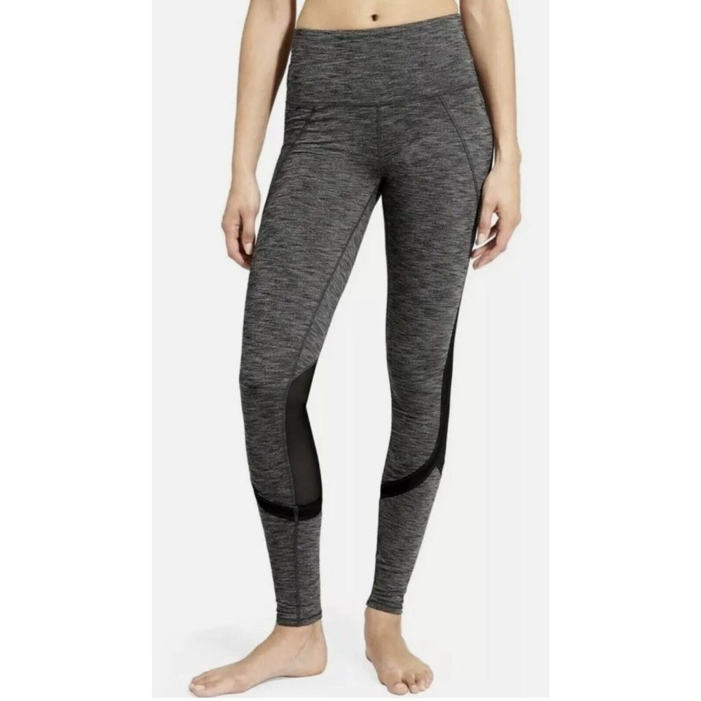 Athleta High Rise Plié Tight Gray Black Yoga Pants Womens Dance XS‎ 349101
